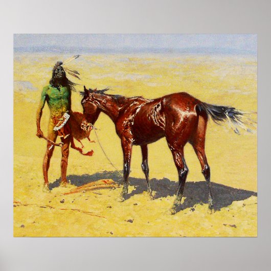 Frederic Remington Western Art "Hunted Down" Poster (Vorne)