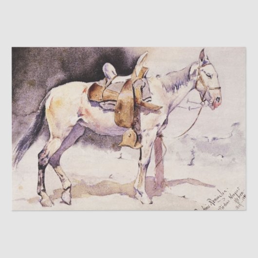 Frederic Remington Western Art Mexican Pony Seidenpapier (Vorderseite)