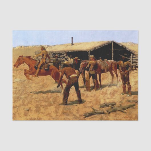 Frederic Remington Western Art "Pony Express" Seidenpapier (Vorderseite)