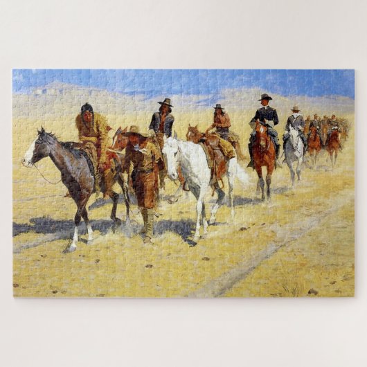 Frederic Remington Western Art "Pony Tracks" Puzzle (Horizontal)