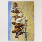Frederic Remington Western Art "Pony Tracks" Puzzle (Vertikal)