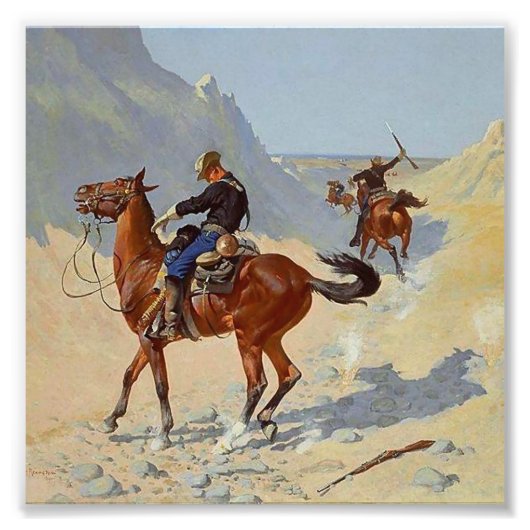 Frederic Remington Western Art "The Advance Guard" Fotodruck (Vorne)