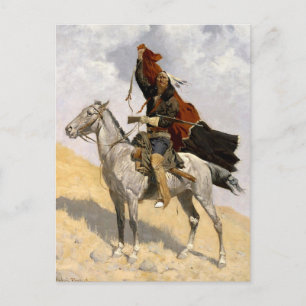 Frederic Remington Western Art „The Blanket Signal Postkarte