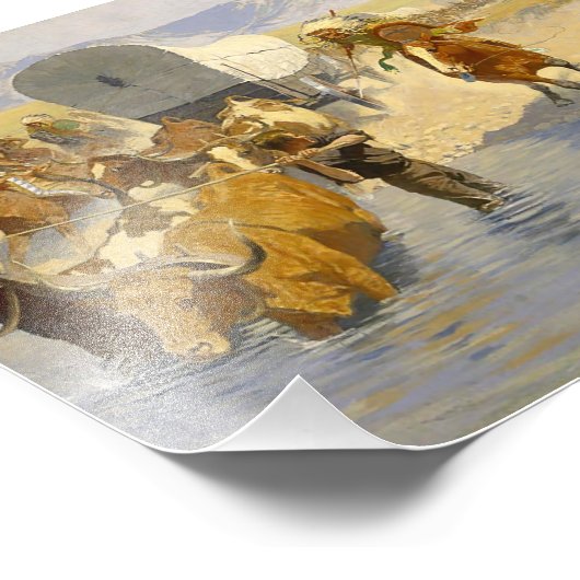Frederic Remington Western Art "The Emigrations" Fotodruck (Ecke)