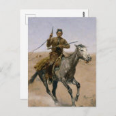 Frederic Remington Western Art "The Flight" Postkarte (Vorne/Hinten)