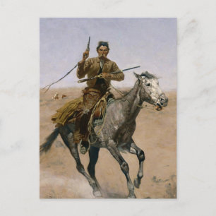 Frederic Remington Western Art "The Flight" Postkarte