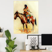 Frederic Remington Western Indian Art "A Breed" Poster (Heimbüro)