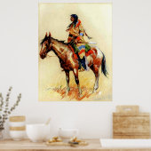 Frederic Remington Western Indian Art "A Breed" Poster (Küche)