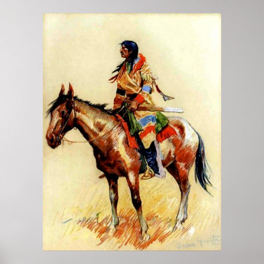Frederic Remington Western Indian Art "A Breed" Poster (Vorne)