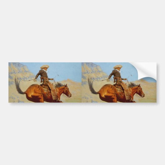 Frederic Remingtons Cowboy (1902) Autoaufkleber (Vorne)