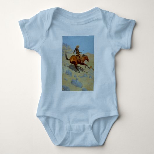 Frederic Remingtons Cowboy (1902) Baby Strampler (Vorderseite)