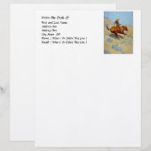 Frederic Remingtons Cowboy (1902) Briefkopf (Vorne/Hinten)