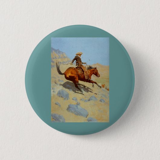 Frederic Remingtons Cowboy (1902) Button (Vorderseite)