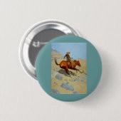 Frederic Remingtons Cowboy (1902) Button (Vorne & Hinten)