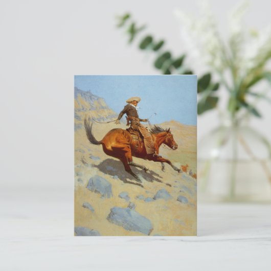 Frederic Remingtons Cowboy (1902) Postkarte (Stehend Vorderseite)