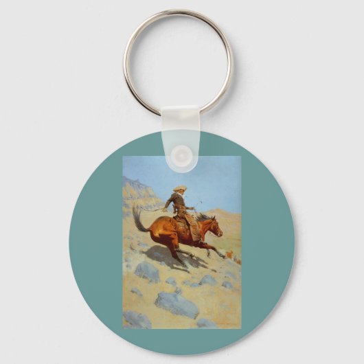 Frederic Remingtons Cowboy (1902) Schlüsselanhänger (Vorderseite)