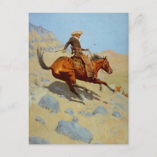 Frederic Remingtons Der Cowboy (1902) Postkarte (Vorderseite)