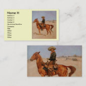 Frederic Remingtons der Puncher (1895) Visitenkarte (Vorne/Hinten)