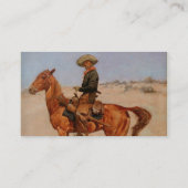 Frederic Remingtons der Puncher (1895) Visitenkarte (Rückseite)