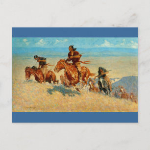 Frederic Remingtons Die Büffelläufer (1909) Postkarte