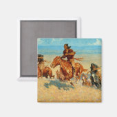Frederic Remington's The Buffalo Runners (1909) Magnet (Vorderseite/Rückseite)