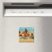 Frederic Remington's The Buffalo Runners (1909) Magnet (In Situ (Geschirrspüler))