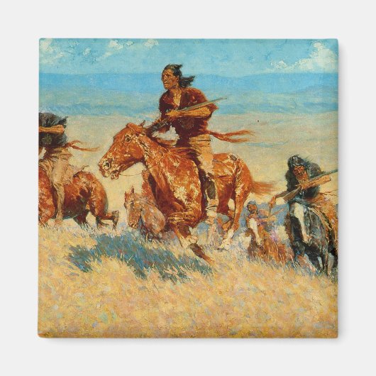 Frederic Remington's The Buffalo Runners (1909) Magnet (Vorne)