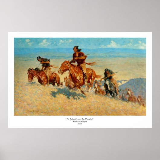 Frederic Remington's The Buffalo Runners (1909) Poster (Vorne)