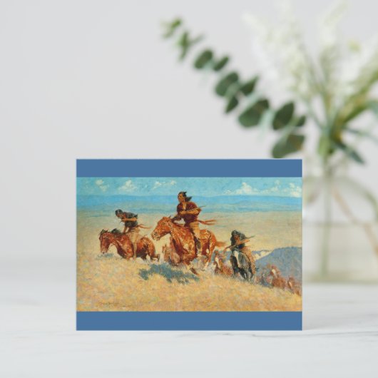 Frederic Remington's The Buffalo Runners (1909) Postkarte (Stehend Vorderseite)