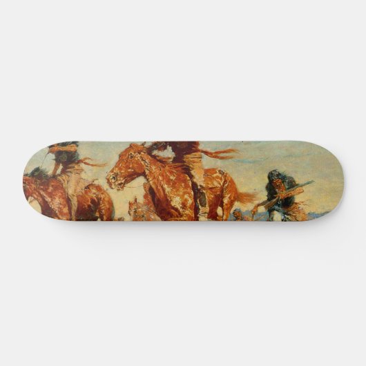 Frederic Remington's The Buffalo Runners (1909) Skateboard (Horizontal)