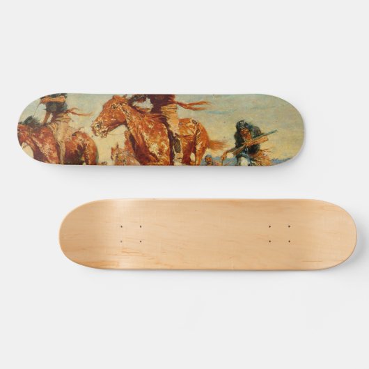Frederic Remington's The Buffalo Runners (1909) Skateboard (Horizontal)