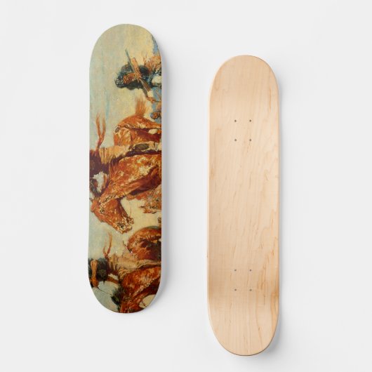 Frederic Remington's The Buffalo Runners (1909) Skateboard (Vorderseite)
