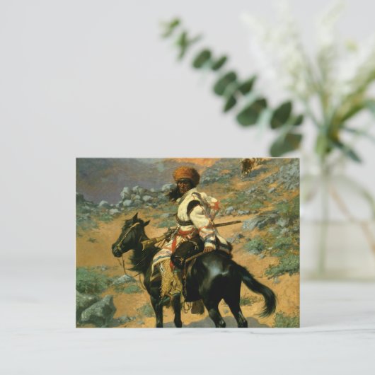 Frederic Remington's The Indian Trapper (1889) Postkarte (Stehend Vorderseite)