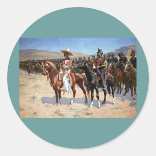 Frederic Remington's The Mexican Major (1889) Runder Aufkleber
