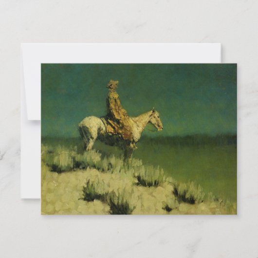 Frederic Remington's The Night Herder (ca. 1908) Einladung (Vorderseite)