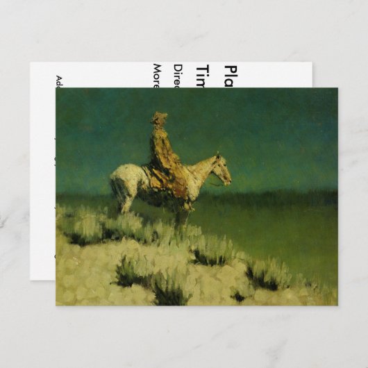 Frederic Remington's The Night Herder (ca. 1908) Einladung (Vorne/Hinten)