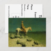 Frederic Remingtons The Night Herder (circa 1908) Einladung (Vorne/Hinten)