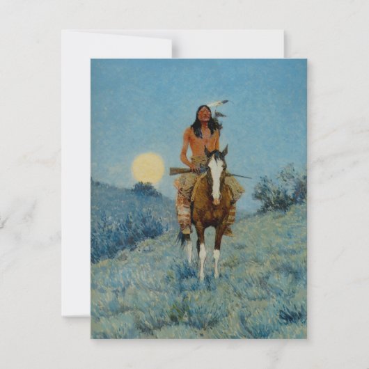 Frederic Remington's The Outlier 1909 Einladung (Vorderseite)