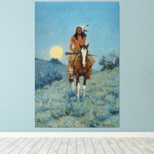 Frederic Remington's The Outlier 1909 Leinwanddruck (Insitu (Holzboden))