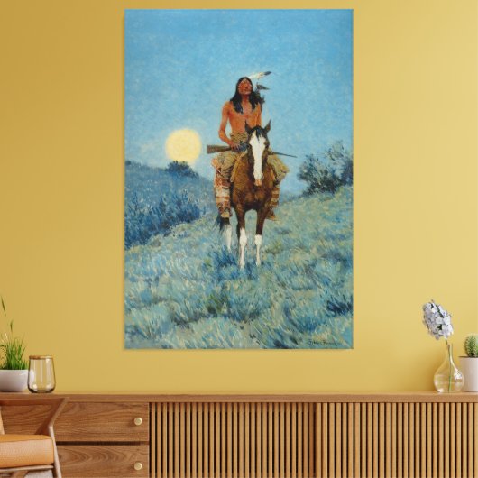 Frederic Remington's The Outlier 1909 Leinwanddruck (Insitu (Wohnzimmer))