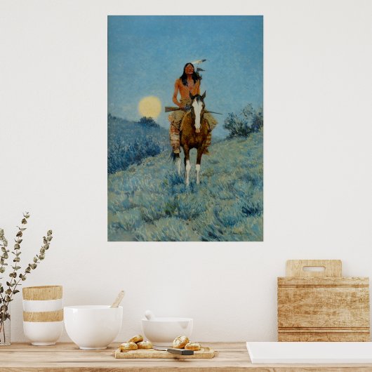 Frederic Remington's The Outlier 1909 Poster (Küche)