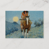 Frederic Remington's The Outlier 1909 Visitenkarte (Rückseite)