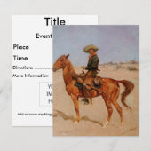 Frederic Remington's The Puncher (1895) Einladung (Vorne/Hinten)