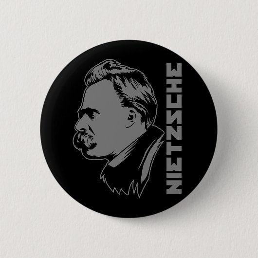 Frederich Nietzsche Portrait Button (Vorderseite)