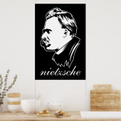 Frederich Nietzsche Portrait Mousepad Poster (Küche)