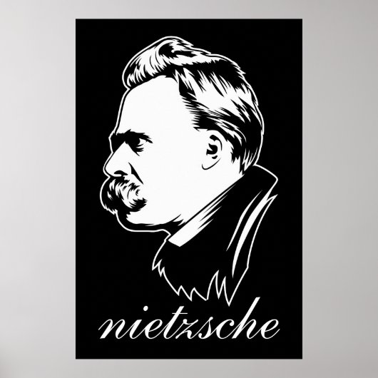 Frederich Nietzsche Portrait Mousepad Poster (Vorne)