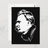 Frederich Nietzsche Portrait Mousepad Postkarte (Vorne/Hinten)