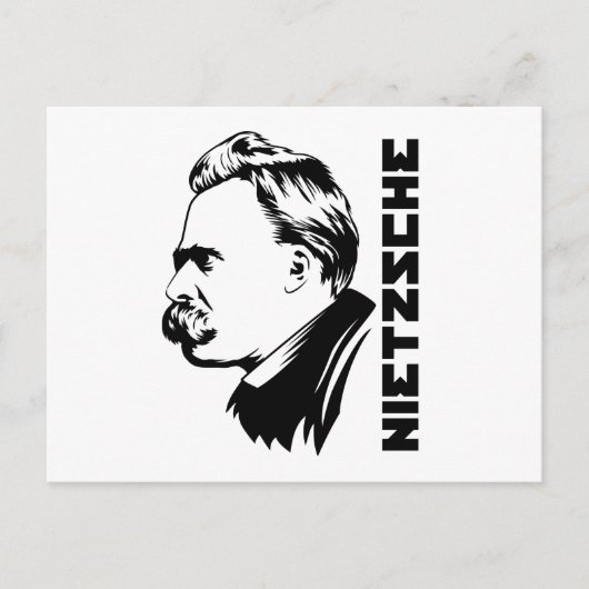 Frederich Nietzsche Portrait Postcard Postkarte (Vorderseite)