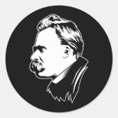 Frederich Nietzsche Portrait Sticker (Vorderseite)