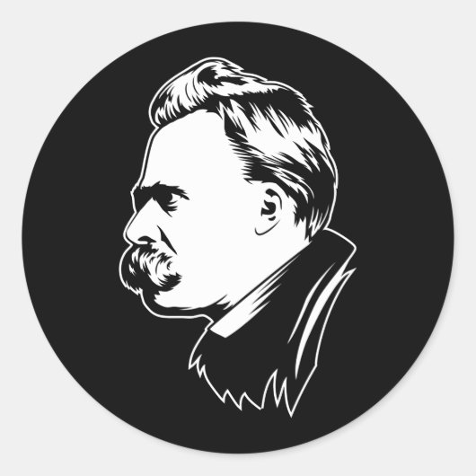 Frederich Nietzsche Portrait Sticker (Vorderseite)